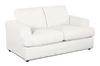 Causeuse personnalisable Curve de Sofa Lab de 65 po fabriqué au Canada en tissu - Teddy Snow