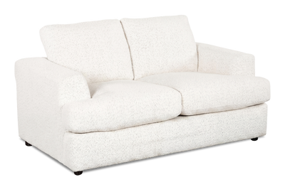 Made in Canada Customizable Sofa Lab Curve 65" Fabric Loveseat - Teddy Snow | Causeuse personnalisable Curve de Sofa Lab de 65 po fabriqué au Canada en tissu - Teddy Snow