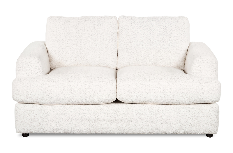 Causeuse personnalisable Curve de Sofa Lab de 65 po fabriqué au Canada en tissu - Teddy Snow