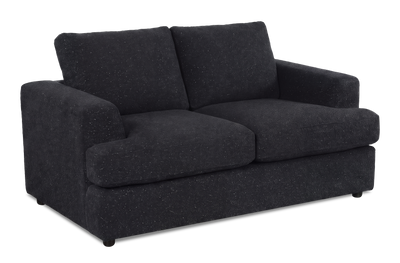 Made in Canada Customizable Sofa Lab Curve 65" Fabric Loveseat - Teddy Raven | Causeuse personnalisable Curve de Sofa Lab de 65 po fabriqué au Canada en tissu - Teddy Raven