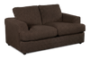 Causeuse personnalisable Curve de Sofa Lab de 65 po fabriqué au Canada en tissu - Teddy Walnut