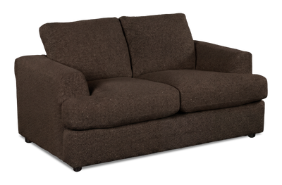 Made in Canada Customizable Sofa Lab Curve 65" Fabric Loveseat - Teddy Walnut | Causeuse personnalisable Curve de Sofa Lab de 65 po fabriqué au Canada en tissu - Teddy Walnut