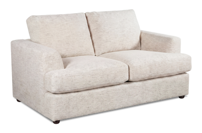 Made in Canada Customizable Sofa Lab Curve 65" Fabric Loveseat - Chenille White | Causeuse personnalisable Curve de Sofa Lab de 65 po fabriqué au Canada en tissu - Chenille White