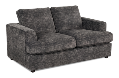 Made in Canada Customizable Sofa Lab Curve 65" Fabric Loveseat - Plush Charcoal | Causeuse personnalisable Curve de Sofa Lab de 65 po fabriqué au Canada en tissu - Plush Charcoal