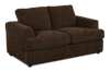 Causeuse personnalisable Curve de Sofa Lab de 65 po fabriqué au Canada en tissu - Plush Chocolate