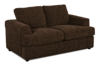  Causeuse personnalisable Curve de Sofa Lab de 65 po fabriqué au Canada en tissu - Plush Chocolate
