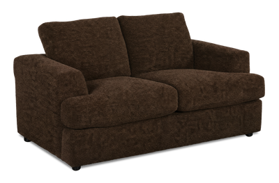 Made in Canada Customizable Sofa Lab Curve 65" Fabric Loveseat - Plush Chocolate | Causeuse personnalisable Curve de Sofa Lab de 65 po fabriqué au Canada en tissu - Plush Chocolate