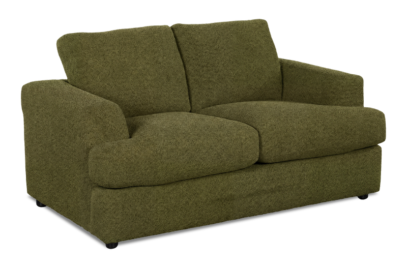 Causeuse personnalisable Curve de Sofa Lab de 65 po fabriqué au Canada en tissu - Chenille Moss