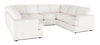 Sofa sectionnel en U personnalisable Curve de Sofa Lab fabriqué au Canada en tissu - Teddy Snow
