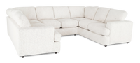 Sofa sectionnel en U personnalisable Curve de Sofa Lab fabriqué au Canada en tissu - Teddy Snow
