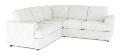 Made in Canada Customizable Sofa Lab Curve 2-Piece Fabric Sectional - Teddy Snow | Sofa sectionnel 2 pièces personnalisable Curve de Sofa Lab fabriqué au Canada en tissu - Teddy Snow