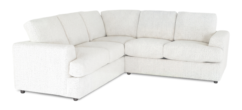 Sofa sectionnel 2 pièces personnalisable Curve de Sofa Lab fabriqué au Canada en tissu - Teddy Snow