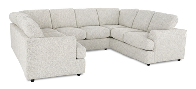 Made in Canada Customizable Sofa Lab Curve U-Shaped Sectional - Teddy Riverrock | Sofa sectionnel en U personnalisable Curve de Sofa Lab fabriqué au Canada en tissu - Teddy Riverrock