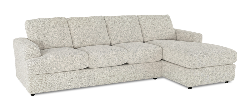 Sofa avec fauteuil long de droite personnalisable Curve de Sofa Lab fabriqué au Canada en tissu - Teddy Riverrock
