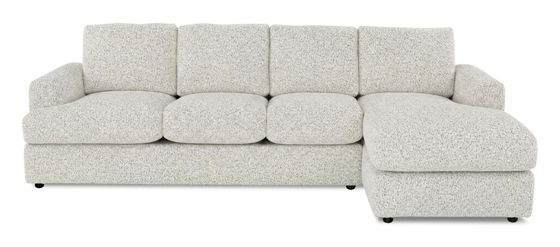 Sofa avec fauteuil long de droite personnalisable Curve de Sofa Lab fabriqué au Canada en tissu - Teddy Riverrock