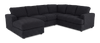 Made in Canada Customizable Sofa Lab Curve 3 Piece Left-Facing Fabric Sectional with Chaise – Teddy Raven | Sofa sectionnel de gauche 3 pièces avec fauteuil long personnalisable Curve de Sofa Lab fabriqué au Canada en tissu - Teddy Raven