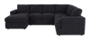 Made in Canada Customizable Sofa Lab Curve 3 Piece Left-Facing Fabric Sectional with Chaise – Teddy Raven | Sofa sectionnel de gauche 3 pièces avec fauteuil long personnalisable Curve de Sofa Lab fabriqué au Canada en tissu - Teddy Raven