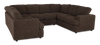 Sofa sectionnel en U personnalisable Curve de Sofa Lab fabriqué au Canada en tissu - Teddy Walnut