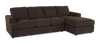 Sofa avec fauteuil long de droite personnalisable Curve de Sofa Lab fabriqué au Canada en tissu - Teddy Walnut