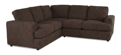 Made in Canada Customizable Sofa Lab Curve 2-Piece Fabric Sectional - Teddy Walnut | Sofa sectionnel 2 pièces personnalisable Curve de Sofa Lab fabriqué au Canada en tissu - Teddy Walnut