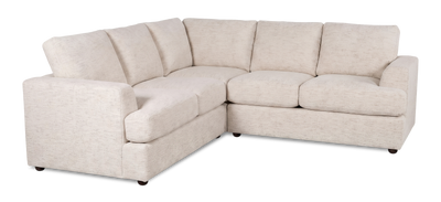 Made in Canada Customizable Sofa Lab Curve 2-Piece Fabric Sectional - Chenille White | Sofa sectionnel 2 pièces personnalisable Curve de Sofa Lab fabriqué au Canada en tissu - Chenille White