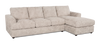 Sofa avec fauteuil long de droite personnalisable Curve de Sofa Lab fabriqué au Canada en tissu - Plush Parchment