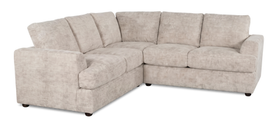Made in Canada Customizable Sofa Lab Curve 2-Piece Fabric Sectional - Plush Parchment | Sofa sectionnel 2 pièces personnalisable Curve de Sofa Lab fabriqué au Canada en tissu - Plush Parchment