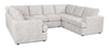 Sofa sectionnel en U personnalisable Curve de Sofa Lab fabriqué au Canada en tissu - Plush Oyster