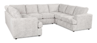  Sofa sectionnel en U personnalisable Curve de Sofa Lab fabriqué au Canada en tissu - Plush Oyster