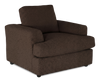 Fauteuil personnalisable Curve de Sofa Lab de 40 po fabriqué au Canada en tissu - Teddy Walnut