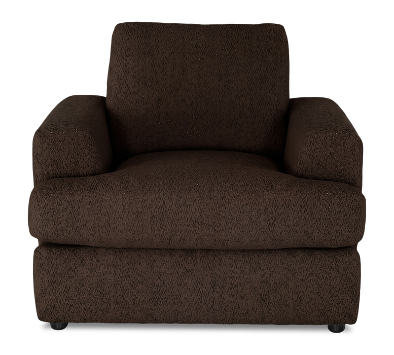 Fauteuil personnalisable Curve de Sofa Lab de 40 po fabriqué au Canada en tissu - Teddy Walnut