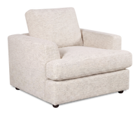 Fauteuil personnalisable Curve de Sofa Lab de 40 po fabriqué au Canada en tissu - Chenille White