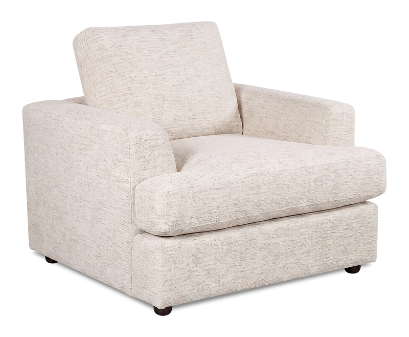 Fauteuil personnalisable Curve de Sofa Lab de 40 po fabriqué au Canada en tissu - Chenille White