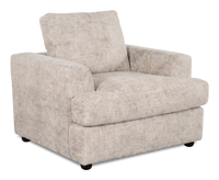  Fauteuil personnalisable Curve de Sofa Lab de 40 po fabriqué au Canada en tissu - Plush Parchment