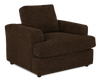 Fauteuil personnalisable Curve de Sofa Lab de 40 po fabriqué au Canada en tissu - Plush Chocolate