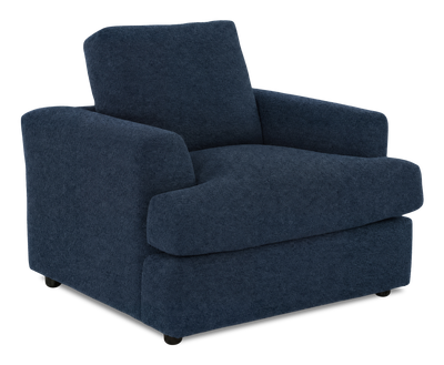 Made in Canada Customizable Sofa Lab Curve 40" Fabric Chair – Chenille Pacific | Fauteuil personnalisable Curve de Sofa Lab de 40 po fabriqué au Canada en tissu - Chenille Pacific
