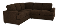 Sofa sectionnel 2 pièces personnalisable Curve de Sofa Lab fabriqué au Canada en tissu - Plush Chocolate