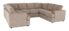 Sofa sectionnel en U personnalisable Curve de Sofa Lab fabriqué au Canada en tissu - Chenille Praline