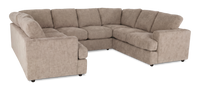 Sofa sectionnel en U personnalisable Curve de Sofa Lab fabriqué au Canada en tissu - Chenille Praline