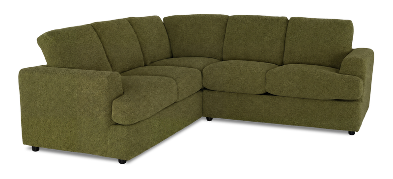 Sofa sectionnel 2 pièces personnalisable Curve de Sofa Lab fabriqué au Canada en tissu - Chenille Moss