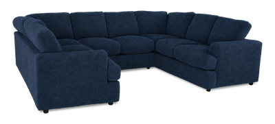 Made in Canada Customizable Sofa Lab Curve U-Shaped Sectional - Chenille Pacific | Sofa sectionnel en U personnalisable Curve de Sofa Lab fabriqué au Canada en tissu - Chenille Pacific