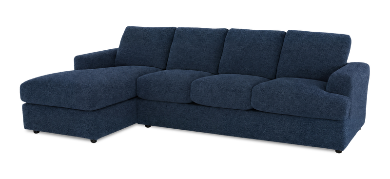 Sofa avec fauteuil long de gauche personnalisable Curve de Sofa Lab fabriqué au Canada en tissu - Chenille Pacific