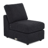 Fauteuil sans accoudoirs personnalisable Curve de Sofa Lab de 24 po fabriqué au Canada en tissu Teddy - Teddy Raven