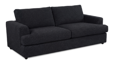 Made in Canada Customizable Sofa Lab Curve 38" Fabric Sofa Bed - Teddy Raven | Sofa-lits personnalisable Curve de Sofa Lab de 38 po fabriqué au Canada en tissu - Teddy Raven