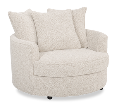 Made in Canada Sofa Lab Customizable Cuddler 48" Fabric Accent Chair – Teddy Riverrock | Fauteuil d’appoint enveloppant personnalisable Plush Cuddler de Sofa Lab de 48 po fabriqué au Canada en tissu - Teddy Riverrock