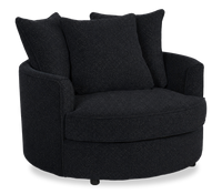  Fauteuil d’appoint enveloppant personnalisable Plush Cuddler de Sofa Lab de 48 po fabriqué au Canada en tissu - Teddy Raven