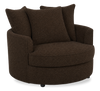Fauteuil d’appoint enveloppant personnalisable Plush Cuddler de Sofa Lab de 48 po fabriqué au Canada en tissu - Teddy Walnut