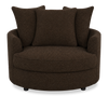 Made in Canada Sofa Lab Customizable Cuddler 48" Fabric Accent Chair – Teddy Walnut | Fauteuil d’appoint enveloppant personnalisable Plush Cuddler de Sofa Lab de 48 po fabriqué au Canada en tissu - Teddy Walnut