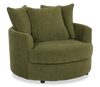 Fauteuil d’appoint enveloppant personnalisable Plush Cuddler de Sofa Lab de 48 po fabriqué au Canada en tissu - Chenille Moss