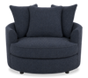 Made in Canada Sofa Lab Customizable Cuddler 48" Fabric Accent Chair – Chenille Pacific  | Fauteuil d’appoint enveloppant personnalisable Plush Cuddler de Sofa Lab de 48 po fabriqué au Canada en tissu - Chenille Pacific